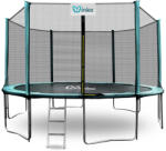 INLEA PREMIUM Jump Trambulin külső védőhálóval 400 cm - sötétzöld (IN02-0023) - inlea
