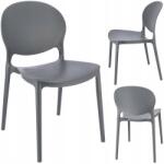 Jumi Scaun Justin din plastic, gri 41387 (CM-246270)