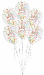 Amscan Színes Colorful konfettivel töltött léggömb, lufi 6 db-os 11 inch (27, 5 cm) DPA9903277 (DPA9903277)