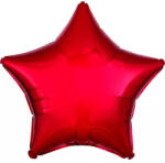  Piros Metallic Red csillag fólia lufi 48 cm (DPA9914085) - oliviashop