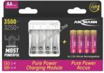 ANSMANN Pure Power töltő készlet 4db/csomag Mignon ceruza AA akku 1, 5V 3500mAh USB-C kábel Li-Ion