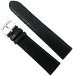 Fleurus Curea de ceas neagra din piele de vitel cu imprimeu de soparla 20mm WZ2902 (WZ2902)