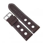 Fleurus Curea Ceas „Fleurus Paris - Piele Vițel Maro Închis, Design Perforat Rally (20mm - 24mm) (1FL14D89)