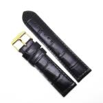 Fleurus Curea Ceas „Fleurus Nero Stealth - Piele Veritabilă de Vițel, Negru Integral (20mm - 24mm) (1EX14D62BK)