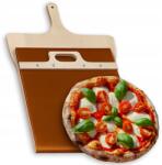  Fából készült prémium pizza lapát kenyér csúsztatható teflon tálca (Garden_Maker_łopata_do_pizzy)