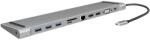 LogiLink DOCKING Station LOGILINK universal, conectare PC USB 3.1, USB 3.0 x 3, porturi video VGA x 1, HDMI x 2, RJ-45, card reader, PD 3.0 pana la 100W, argintiu, UA0373 (include TV 0.15 lei) (UA0373)