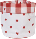 Clayre & Eef Cos bumbac alb rosu Inimioare Ø 15x16 cm (LVT50)