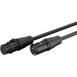 Goobay Cablu prelungitor audio XLR 3 pini T-M 1m Negru, Goobay G80028 (G80028)