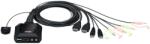 ATEN Switch KVM ATEN CS22H. Tastatură de tip port: USB, Mouse tip de port: USB, Video Type portul: HDMI. Tip HD: 4K Ultra HD, Rezoluţia maximă: 4096 x 2160 Pixel, Lungime de bandă video: 60 Hz. Culoarea pr