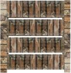 Top Profil Sistem Panou gard casetat Terra Imitatie Piatra Zid Granit 150 cm x 102.4 cm H (26286)