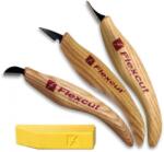 Flexcut Set cutite de finisare pentru sculptura KN400E, Flexcut (KN400E)