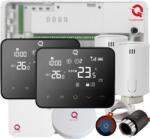 Quicksmart Automatizare mixtă încălzire în pardoseală și radiatoare pentru apartament, Kit 2 zone wireless Q20, Negru