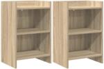 vidaXL Mese de noptiera 2 pcs Stejar Sonoma 40 x 30 x 60 cm GartenMobel Dekor (8011000)