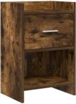 vidaXL Mese de noptiera Stejar fumuriu 40 x 30 x 60 cm Lemn prelucrat GartenMobel Dekor (8010987)