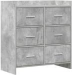 vidaXL Bufet Gri Beton 75 x 33 x 80 cm Lemn prelucrat GartenMobel Dekor (8011102) Comoda