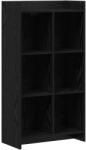 vidaXL Biblioteca Stejar Negru 59 x 30 x 111 cm Lemn prelucrat GartenMobel Dekor (8011284) Biblioteca