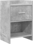 vidaXL Mese de noptiera Gri Beton 40 x 30 x 60 cm Lemn prelucrat GartenMobel Dekor (8010985)