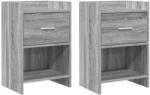 vidaXL Mese de noptiera 2 pcs Sonoma gri 40 x 30 x 60 cm GartenMobel Dekor (8010990)