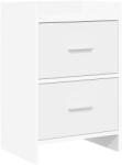 vidaXL Mese de noptiera Alb 40 x 30 x 60 cm Lemn prelucrat GartenMobel Dekor (8010963)