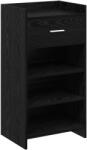 vidaXL Dulap pentru pantofi cu sertar Stejar Negru 48 x 36 x 92 cm GartenMobel Dekor (8011348) Pantofar