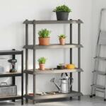 vidaXL Unitate de rafturi 4 niveluri 100 x 40 x 136, 5 cm PP GartenMobel Dekor (8011751) Biblioteca