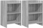 vidaXL Mese de noptiera 2 pcs Sonoma gri 40 x 30 x 60 cm GartenMobel Dekor (8011006)