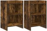 vidaXL Mese de noptiera 2 pcs Stejar fumuriu 40 x 30 x 60 cm GartenMobel Dekor (8011004)
