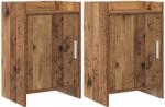 vidaXL Mese de noptiera 2 pcs Lemn vechi 40 x 30 x 60 cm GartenMobel Dekor (8011024)