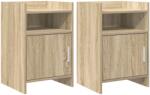 vidaXL Mese de noptiera 2 pcs Stejar Sonoma 40 x 36 x 60 cm GartenMobel Dekor (8011040)