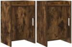 vidaXL Mese de noptiera 2 pcs Stejar fumuriu 40 x 30 x 60 cm GartenMobel Dekor (8011020)
