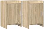 vidaXL Mese de noptiera 2 pcs Stejar Sonoma 40 x 30 x 60 cm GartenMobel Dekor (8011016)