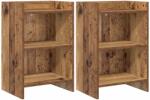 vidaXL Mese de noptiera 2 pcs Lemn vechi 40 x 30 x 60 cm GartenMobel Dekor (8011008)