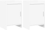 vidaXL Mese de noptiera 2 pcs Alb 40 x 30 x 60 cm Lemn prelucrat GartenMobel Dekor (8011012)
