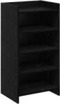 vidaXL Dulap pentru pantofi cu depozitare Stejar Negru 48 x 36 x 92 cm GartenMobel Dekor (8011340) Pantofar