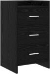 vidaXL Mese de noptiera Stejar Negru 40 x 36 x 70 cm Lemn prelucrat GartenMobel Dekor (8011028)