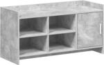 vidaXL Dulap pentru pantofi cu depozitare Gri Beton 100 x 39, 5 x 51 cm GartenMobel Dekor (8011358) Pantofar