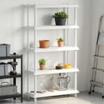 vidaXL Unitate de rafturi 5 niveluri 100 x 40 x 177 cm PP Alb GartenMobel Dekor (8011754) Biblioteca