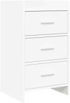 vidaXL Mese de noptiera Alb 40 x 36 x 70 cm Lemn prelucrat GartenMobel Dekor (8011027)