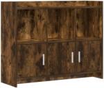 vidaXL Bufet Stejar fumuriu 98, 5 x 33 x 80 cm Lemn prelucrat GartenMobel Dekor (8011143) Comoda