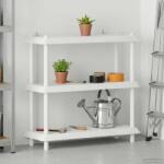 vidaXL Unitate de rafturi 3 niveluri 100 x 40 x 96 cm PP Alb GartenMobel Dekor (8011746) Biblioteca