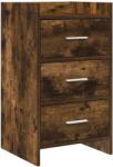 vidaXL Mese de noptiera Stejar fumuriu 40 x 36 x 70 cm Lemn prelucrat GartenMobel Dekor (8011031)