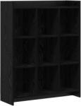 vidaXL Biblioteca Stejar Negru 87, 5 x 30 x 111 cm Lemn prelucrat GartenMobel Dekor (8011292) Biblioteca