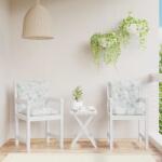 vidaXL Perne pentru exterior 2 pcs Model cu frunze fine Tesatura GartenMobel Dekor (377725)