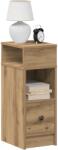 vidaXL Noptiera cu sertar, stejar artizanal, 25x31x66 cm GartenMobel Dekor (858630)