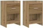 vidaXL Mese de noptiera 2 pcs Stejar Artizanal 40 x 30 x 60 cm GartenMobel Dekor (8010994)