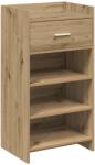 vidaXL Dulap pentru pantofi cu sertar Stejar Artizanal 48 x 36 x 92 cm GartenMobel Dekor (8011354) Pantofar
