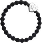 By Eloise London Silver Heart Elastice de păr pentru femei culoare neagră