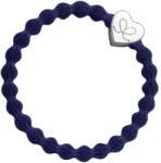 By Eloise London Silver Heart Elastice de păr pentru femei culoare Navy Blue