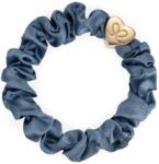 By Eloise London Gold Heart Silk Scrunchie culoare Faded Denim