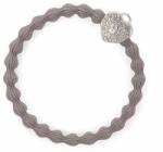 By Eloise London Silver Bling Heart Lock Elastice de păr pentru femei culoare Cloudy Grey